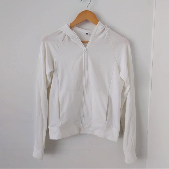 Uniqlo White Active Zip Up Jacket - Picture 2 of 5